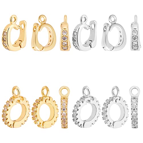 SUPERFINDINGS 8 Stück 2 Stile Messing Zirkonia Verkürzer 2 Farben Faltverschlüsse Twister Verschlüsse Austauschbare Bügelverschlüsse Scharnier Anhängerschlaufen Für Die Schmuckherstellung SUPERFINDINGS 8 Stück 2 Stile Messing Zirkonia Verkürzer 2 Farben Faltverschlüsse Twister Verschlüsse Austauschbare Bügelverschlüsse Scharnier Anhängerschlaufen Für Die Schmuckherstellung von SUPERFINDINGS