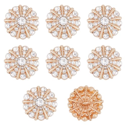 SUPERFINDINGS 8 Stück Blumen Strass Ösenknöpfe Zum Aufnähen Hellgoldene Knöpfe Kristallverzierungen Mit 1 Löchern Für Kleidung Schmuckherstellung DIY Dekoration SUPERFINDINGS 8 Stück Blumen Strass Ösenknöpfe Zum Aufnähen Hellgoldene Knöpfe Kristallverzierungen Mit 1 Löchern Für Kleidung Schmuckherstellung DIY Dekoration von SUPERFINDINGS