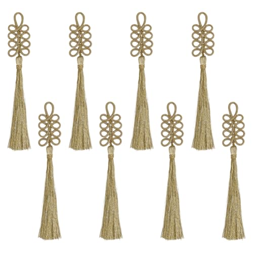 SUPERFINDINGS 8 Stück Mini Handwerk Quasten Chinesische Verschlussknöpfe Quasten Dekoration Nylon Knoten Quasten Anhänger Dekoration Winzige Gold Quasten Für Cheongsam Umhang Cardigan Kostüme SUPERFINDINGS 8 Stück Mini Handwerk Quasten Chinesische Verschlussknöpfe Quasten Dekoration Nylon Knoten Quasten Anhänger Dekoration Winzige Gold Quasten Für Cheongsam Umhang Cardigan Kostüme von SUPERFINDINGS