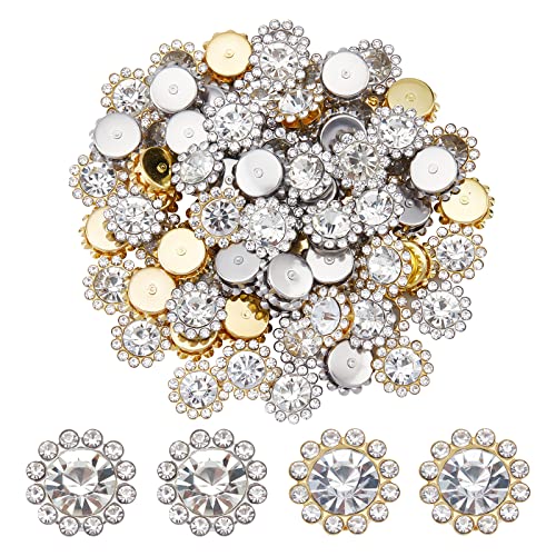 SUPERFINDINGS 80 Stück 2 Farben Strasssteine zum Anbringen von Hellen 16mm Perlennieten mit flachem Rücken mit Diamant Kristall Blumen Nieten für Kleidung Kleidung Taschen Schuhe Kleid Hochzeit SUPERFINDINGS 80 Stück 2 Farben Strasssteine zum Anbringen von Hellen 16mm Perlennieten mit flachem Rücken mit Diamant Kristall Blumen Nieten für Kleidung Kleidung Taschen Schuhe Kleid Hochzeit von SUPERFINDINGS