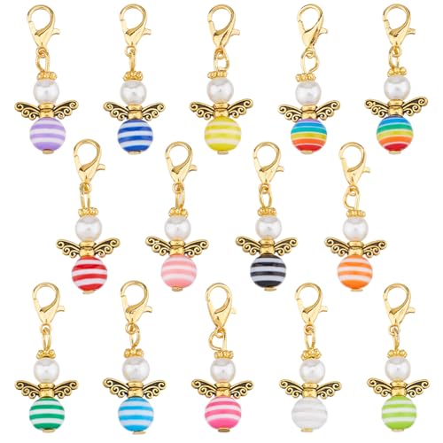SUPERFINDINGS 84 Stück Engel Schutzengel Anhänger 14 Farben Schutzengel-Schlüsselanhänger Glamour Fee Anhänger Reißverschluss Anhänger mit Karabiner Klaue Verschluss für DIY Schmuck Party Geschenke SUPERFINDINGS 84 Stück Engel Schutzengel Anhänger 14 Farben Schutzengel-Schlüsselanhänger Glamour Fee Anhänger Reißverschluss Anhänger mit Karabiner Klaue Verschluss für DIY Schmuck Party Geschenke von SUPERFINDINGS