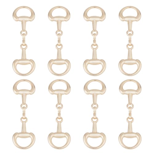 SUPERFINDINGS Doppel-D-Ringe, Metallschnallen, Metallglieder, für Halsketten, Armbänder, faltbar, 8 Stück, hellgoldfarben, Trensengebiss für Damen, zum Selbermachen SUPERFINDINGS Doppel-D-Ringe, Metallschnallen, Metallglieder, für Halsketten, Armbänder, faltbar, 8 Stück, hellgoldfarben, Trensengebiss für Damen, zum Selbermachen von SUPERFINDINGS