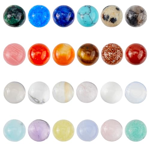 SUPERFINDINGS Edelstein-Cabochons, 4 mm, halbrund, natürlicher Cabochon, natürlicher synthetischer Stein, Quarz, Chakra, Kristallsteine für Ohrringe, Armbänder, Halsketten, Schmuckherstellung, 48 SUPERFINDINGS Edelstein-Cabochons, 4 mm, halbrund, natürlicher Cabochon, natürlicher synthetischer Stein, Quarz, Chakra, Kristallsteine für Ohrringe, Armbänder, Halsketten, Schmuckherstellung, 48 von SUPERFINDINGS