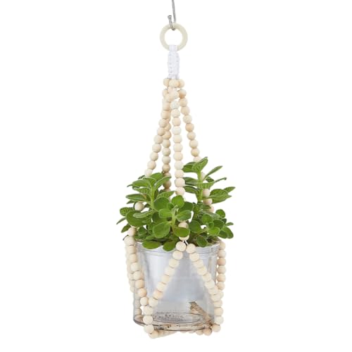 SUPERFINDINGS Hängekörbe Pflanzgefäß Mit Perlen Besetzt Pflanzenhänger Für Drinnen Und Draußen Hängepflanzgefäße Für Pflanzen Halter Aus Holzperlen Dekorativer Blumentopfhalter SUPERFINDINGS Hängekörbe Pflanzgefäß Mit Perlen Besetzt Pflanzenhänger Für Drinnen Und Draußen Hängepflanzgefäße Für Pflanzen Halter Aus Holzperlen Dekorativer Blumentopfhalter von SUPERFINDINGS