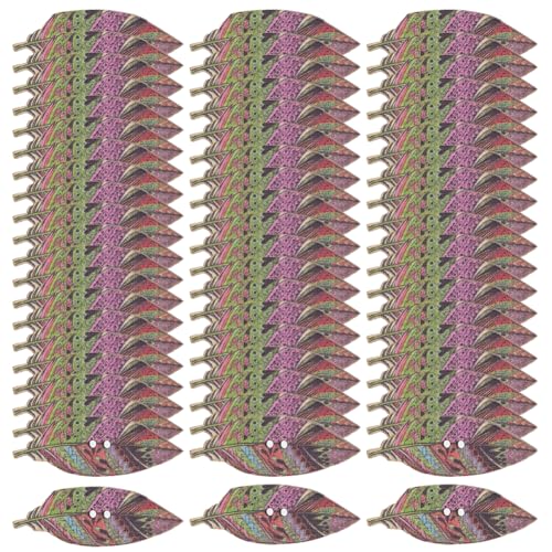 SUPERFINDINGS Holzknöpfe in Blattform, dekorative Knöpfe mit 2 Löchern für Kleidung, Hüte, Handschuhe, Schals, Basteln, Nähen, 120 Stück von SUPERFINDINGS