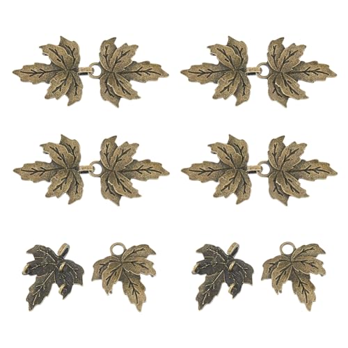 SUPERFINDINGS Strickjacken-Clip, Metallverschluss, Pullover-Clip, Ahornblatt-Haken, Vintage-Stil, Schals, Umhänge, Schnalle, Antik-Bronze, Clip für DIY-Dekoration, Ponchos, Pullover, Schals, Mantel SUPERFINDINGS Strickjacken-Clip, Metallverschluss, Pullover-Clip, Ahornblatt-Haken, Vintage-Stil, Schals, Umhänge, Schnalle, Antik-Bronze, Clip für DIY-Dekoration, Ponchos, Pullover, Schals, Mantel von SUPERFINDINGS