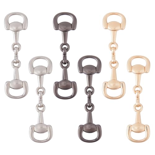 SUPERFINDINGS Trensen-Bitschnallen aus Legierung in 3 Farben, für Reitsport, Schmuckherstellung, Metallglieder für Halsketten, Armbänder, faltbarer Verbindungsverschluss für Heimwerker, Trense für von SUPERFINDINGS