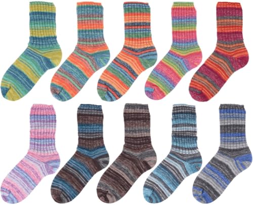 SUPERGARNE Sockenwolle Aktiv 4-fädig – 1000 g (10x100g), Strapazierfähig, Maschinenwaschbar, Made in Italy, Ideal für Socken und Strickprojekt (Ireland) von SUPERGARNE