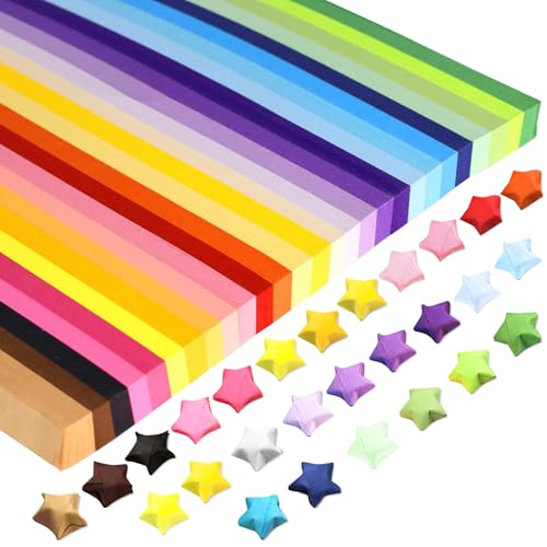 SUPGOD 2160 Stück Origami Sterne Papierstreifen Buntes Origami Sterne Papier Papierstreifen 27 Farben Doppelseitige Origami Star Paper Strips GlüCksstern Origami Papier für DIY, Dekoration, Geschenk SUPGOD 2160 Stück Origami Sterne Papierstreifen Buntes Origami Sterne Papier Papierstreifen 27 Farben Doppelseitige Origami Star Paper Strips GlüCksstern Origami Papier für DIY, Dekoration, Geschenk von SUPGOD