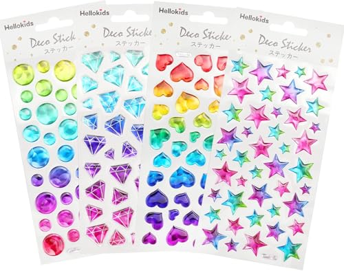 SUPGOD 3 Blätter 3D Mädchen Aufkleber Sterne Aufkleber Kinder Glitzer Sticker Mädchen Kristall Glitzer Sticker Sterne Fünfzackiger Stern Runden Liebe Diamant Gestalten, für DIY Handwerk Deko SUPGOD 3 Blätter 3D Mädchen Aufkleber Sterne Aufkleber Kinder Glitzer Sticker Mädchen Kristall Glitzer Sticker Sterne Fünfzackiger Stern Runden Liebe Diamant Gestalten, für DIY Handwerk Deko von SUPGOD
