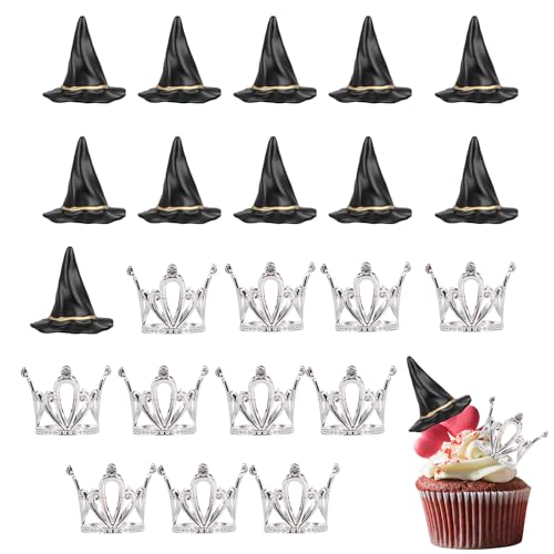 24 Stück Hexenhut Cupcake Topper Krone Tortenaufsatz, Mini Witchhut und Kronkuchen Topper Hexen Geburtstagsfeier Dekoration Wiederverwendbarer Zauberer Themen Kuchen Geburtstag Halloween Themenpartys 24 Stück Hexenhut Cupcake Topper Krone Tortenaufsatz, Mini Witchhut und Kronkuchen Topper Hexen Geburtstagsfeier Dekoration Wiederverwendbarer Zauberer Themen Kuchen Geburtstag Halloween Themenpartys von SUPPUIMNT