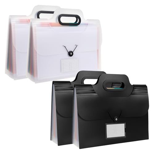 4 Stück Fächermappe A4, Erweiterbar Dokumentenmappe mit 13 Fächern Kapazität Aktenordner Schreibtisch Organizer, Tragbar Document Folder für Büro Hause Schule Dokumente 4 Stück Fächermappe A4, Erweiterbar Dokumentenmappe mit 13 Fächern Kapazität Aktenordner Schreibtisch Organizer, Tragbar Document Folder für Büro Hause Schule Dokumente von SUPPUIMNT