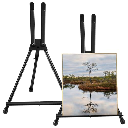 Display Staffelei, Künstler Staffelei Stand Tischstaffelei aus Aluminium Schwarz Portable Künstler Stand Klappbarer Bildhalter Kleine für Hochzeitsschild Poster Display Staffelei, Künstler Staffelei Stand Tischstaffelei aus Aluminium Schwarz Portable Künstler Stand Klappbarer Bildhalter Kleine für Hochzeitsschild Poster von SUPPUIMNT