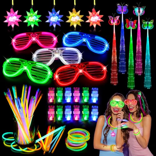 SUPRBIRD 77 Stück Knicklichter Party Set, Partyzubehör für Kinder, LED-Leuchtspielzeug, Leuchten im Dunkeln mit Brillen Neon Party Gadgets, für Kindergeburtstage, Karnevals und Musikfestivals SUPRBIRD 77 Stück Knicklichter Party Set, Partyzubehör für Kinder, LED-Leuchtspielzeug, Leuchten im Dunkeln mit Brillen Neon Party Gadgets, für Kindergeburtstage, Karnevals und Musikfestivals von SUPRBIRD