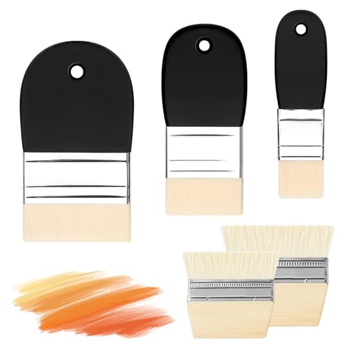 5 Stück Pinsel Set,Paddle Flächenpinsel,Aquarell Acryl Flachpinsel, Wiederverwendbares Pinsel,Schwarz Künstlerpinsel für Aquarell Gouache Acryl Öl 5 Stück Pinsel Set,Paddle Flächenpinsel,Aquarell Acryl Flachpinsel, Wiederverwendbares Pinsel,Schwarz Künstlerpinsel für Aquarell Gouache Acryl Öl von SUPRROW