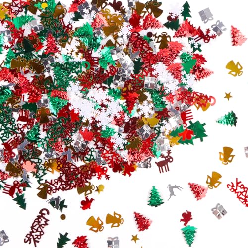 Konfetti Weihnachten,500 Stück Bunt Weihnachtskonfetti Tischdeko Streudeko Merry Christmas Confetti Dekoration für Party,Neues Jahr,DIY Handwerk Basteln Konfetti Weihnachten,500 Stück Bunt Weihnachtskonfetti Tischdeko Streudeko Merry Christmas Confetti Dekoration für Party,Neues Jahr,DIY Handwerk Basteln von SUPRROW