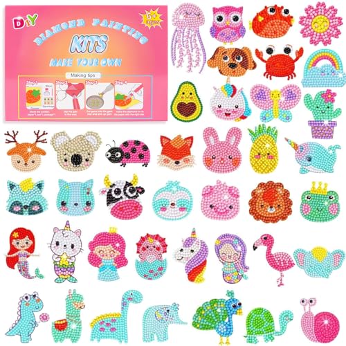 SUPRROW Diamond Painting Sticker, 40 Stück Diamond Painting Kleine Bilder, DIY 5d Diamant Painting Bilder Kinder Für Ab 5 Jahre Kinder Junge Mädchen Anfänger Erwachsene SUPRROW Diamond Painting Sticker, 40 Stück Diamond Painting Kleine Bilder, DIY 5d Diamant Painting Bilder Kinder Für Ab 5 Jahre Kinder Junge Mädchen Anfänger Erwachsene von SUPRROW
