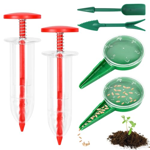 SUPRROW aussaatgerät,sämereien pflanzer,6 Stück Aussaat Samenspender,Mini Sämaschine Garten,Saatgut Sämaschin, Aussaat-Setzling-Werkzeug mit Präzise Steuerung,für Bewässern, Bodenlockern SUPRROW aussaatgerät,sämereien pflanzer,6 Stück Aussaat Samenspender,Mini Sämaschine Garten,Saatgut Sämaschin, Aussaat-Setzling-Werkzeug mit Präzise Steuerung,für Bewässern, Bodenlockern von SUPRROW