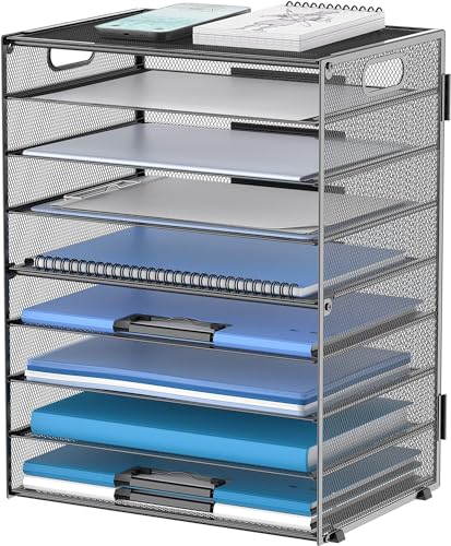 SUPTIDY 9-stöckiges Papier-Briefablage, Schreibtisch-Organizer mit Griffen, Netz-Aktenhalter, Organisation, Papiersortierer, Schreibtisch-Organizer für Büro, Schwarz SUPTIDY 9-stöckiges Papier-Briefablage, Schreibtisch-Organizer mit Griffen, Netz-Aktenhalter, Organisation, Papiersortierer, Schreibtisch-Organizer für Büro, Schwarz von SUPTIDY