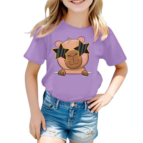 SUPTTING Damen T-Shirt Lustig Weicher Stoff Graphic Tee Rundhalsausschnitt, Kurzarm Sommeroberteil Niedlich Cartoon, Elch-Motiv Statement-Print Top Sommer Regular Fit für Freizeitpark SUPTTING Damen T-Shirt Lustig Weicher Stoff Graphic Tee Rundhalsausschnitt, Kurzarm Sommeroberteil Niedlich Cartoon, Elch-Motiv Statement-Print Top Sommer Regular Fit für Freizeitpark von SUPTTING