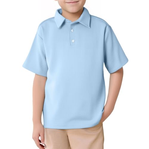 SUPTTING Jungen Poloshirt Kurzarm Strukturierter Stoff Kinder Polohemd Knopfleiste Schuluniform Bequem Leicht Sommer T-Shirt Elegant Freizeitshirt Kinderkleidung für Schule Urlaub Freizeit Sport SUPTTING Jungen Poloshirt Kurzarm Strukturierter Stoff Kinder Polohemd Knopfleiste Schuluniform Bequem Leicht Sommer T-Shirt Elegant Freizeitshirt Kinderkleidung für Schule Urlaub Freizeit Sport von SUPTTING
