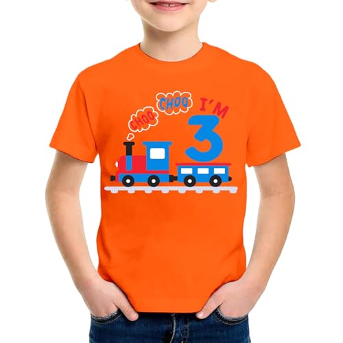 SUPTTING Kinder T-Shirt I'M 3 Aufdruck Schriftzug Zug Rundhals Kurzarm Oberteil Jungen Freizeitshirt Shirt 3 Jahre Geburtstagsgeschenk Outfit Stoff Atmungsaktiv Sommer Top Spielshirt SUPTTING Kinder T-Shirt I'M 3 Aufdruck Schriftzug Zug Rundhals Kurzarm Oberteil Jungen Freizeitshirt Shirt 3 Jahre Geburtstagsgeschenk Outfit Stoff Atmungsaktiv Sommer Top Spielshirt von SUPTTING
