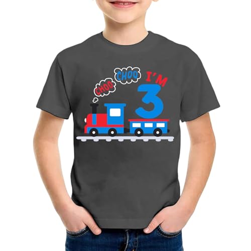 SUPTTING Kinder T-Shirt I'M 3 Aufdruck Schriftzug Zug Rundhals Kurzarm Oberteil Jungen Freizeitshirt Shirt 3 Jahre Geburtstagsgeschenk Outfit Stoff Atmungsaktiv Sommer Top Spielshirt SUPTTING Kinder T-Shirt I'M 3 Aufdruck Schriftzug Zug Rundhals Kurzarm Oberteil Jungen Freizeitshirt Shirt 3 Jahre Geburtstagsgeschenk Outfit Stoff Atmungsaktiv Sommer Top Spielshirt von SUPTTING