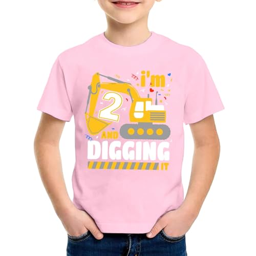 SUPTTING Kinder T-Shirt I'm 2 AND DIGGING IT Aufdruck Bagger Nummer 2 Rundhals Kurzarm Oberteil Jungen Freizeitshirt Shirt Jahre Geburtstagsgeschenk Baustelle Thema Outfit Stoff Sommer Top SUPTTING Kinder T-Shirt I'm 2 AND DIGGING IT Aufdruck Bagger Nummer 2 Rundhals Kurzarm Oberteil Jungen Freizeitshirt Shirt Jahre Geburtstagsgeschenk Baustelle Thema Outfit Stoff Sommer Top von SUPTTING