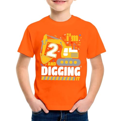 SUPTTING Kinder T-Shirt I'm 2 AND DIGGING IT Aufdruck Bagger Nummer 2 Rundhals Kurzarm Oberteil Jungen Freizeitshirt Shirt Jahre Geburtstagsgeschenk Baustelle Thema Outfit Stoff Sommer Top SUPTTING Kinder T-Shirt I'm 2 AND DIGGING IT Aufdruck Bagger Nummer 2 Rundhals Kurzarm Oberteil Jungen Freizeitshirt Shirt Jahre Geburtstagsgeschenk Baustelle Thema Outfit Stoff Sommer Top von SUPTTING