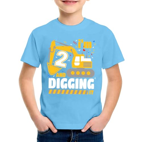 SUPTTING Kinder T-Shirt I'm 2 AND DIGGING IT Aufdruck Bagger Nummer 2 Rundhals Kurzarm Oberteil Jungen Freizeitshirt Shirt Jahre Geburtstagsgeschenk Baustelle Thema Outfit Stoff Sommer Top SUPTTING Kinder T-Shirt I'm 2 AND DIGGING IT Aufdruck Bagger Nummer 2 Rundhals Kurzarm Oberteil Jungen Freizeitshirt Shirt Jahre Geburtstagsgeschenk Baustelle Thema Outfit Stoff Sommer Top von SUPTTING