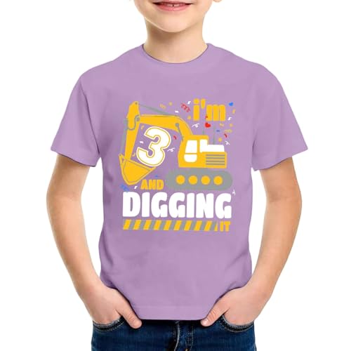 SUPTTING Kinder T-Shirt I'm 3 AND DIGGING IT Aufdruck Bagger Nummer 3 Rundhals Kurzarm Oberteil Jungen Freizeitshirt Shirt Jahre Geburtstagsgeschenk Baustelle Thema Outfit Stoff Sommer Top SUPTTING Kinder T-Shirt I'm 3 AND DIGGING IT Aufdruck Bagger Nummer 3 Rundhals Kurzarm Oberteil Jungen Freizeitshirt Shirt Jahre Geburtstagsgeschenk Baustelle Thema Outfit Stoff Sommer Top von SUPTTING