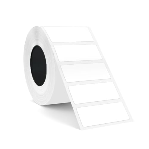SUPVAN KATASYMBOL T50M Pro Etikettenband Papier, Wasserfeste Etikettenfür Heim, Schule, Büro, 40 mm x 15 mm, 400 Etiketten/Rolle(Weiß) von SUPVAN