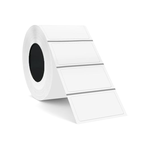 SUPVAN KATASYMBOL T50M Etikettenband Papier, Wasserfeste Etikettenfür Heim, Schule, Büro, 40 mm x 20 mm, 320 Etiketten/Rolle(Transparent) von SUPVAN