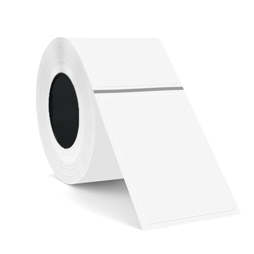 SUPVAN KATASYMBOL T50M Pro/Plus Etikettenband Papier, Wasserfeste Etikettenfür Heim, Schule, Büro, 50 mm x 80 mm, 95 Etiketten/Rolle, Schwarz auf Transparent von SUPVAN