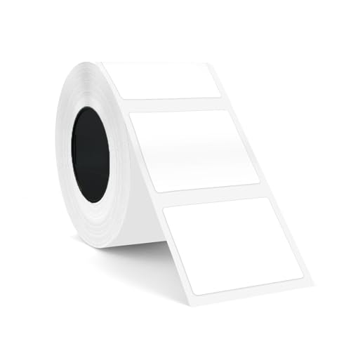 SUPVAN KATASYMBOL T50M Pro Etikettenband Papier, Wasserfeste Etikettenfür Heim, Schule, Büro, 40 mm x 30 mm, 250 Etiketten/Rolle(Weiß) von SUPVAN