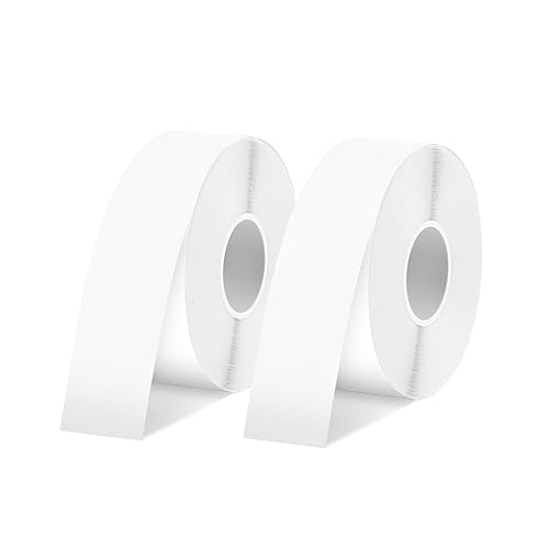 SUPVAN Thermo-Etikettenband, E10/16 Etiketten Papier, Endlos-Etikettenband 15 mm x 6 m, wasserfeste Etiketten geeignet für Haus, Büro, Schule (Weiß) 2 Pack von SUPVAN