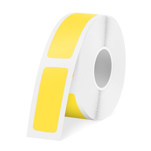 SUPVAN Thermo-Etikettenband, E10/E16 Etiketten Papier, Endlos-Etikettenband 12 mm x 30 mm, wasserfeste Etiketten geeignet für Haus, Büro, Schule (Gelb) von SUPVAN