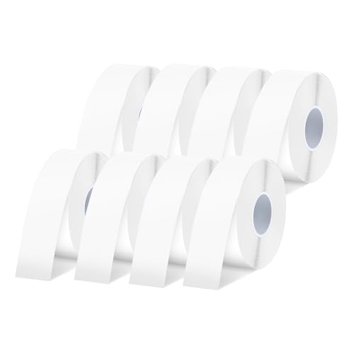 SUPVAN Thermo-Etikettenband, E10/16 Etiketten Papier, Endlos-Etikettenband 15 mm x 6 m, wasserfeste Etiketten geeignet für Haus, Büro, Schule (Weiß) 8 Pack von SUPVAN