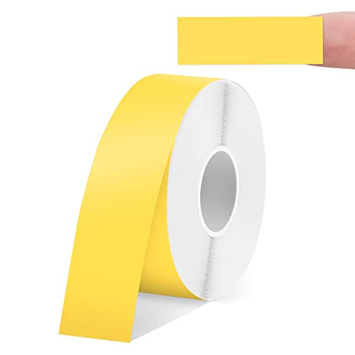 SUPVAN Thermo-Etikettenband, E10/16 Etiketten Papier, Endlos-Etikettenband 15 mm x 6 m, wasserfeste Etiketten geeignet für Haus, Büro, Schule (Gelb) von SUPVAN