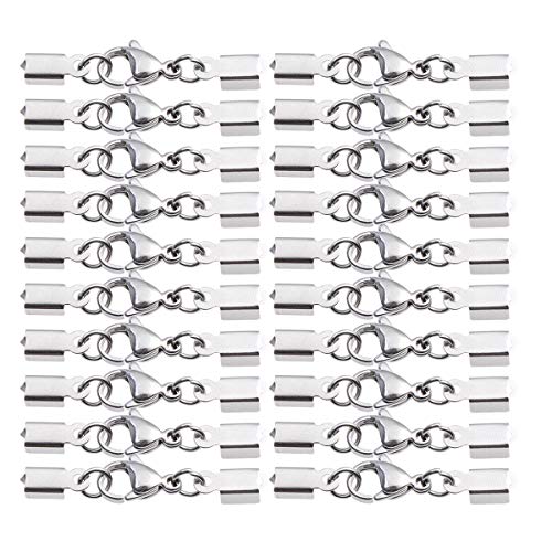 SUPVOX 20 Stück Karabinerverschluss Kettenverschluss Schmuckverschlüsse Schmuck Karabiner Verschluss für Halsketten Armband DIY Schmuckherstellung (Silber) von Supvox