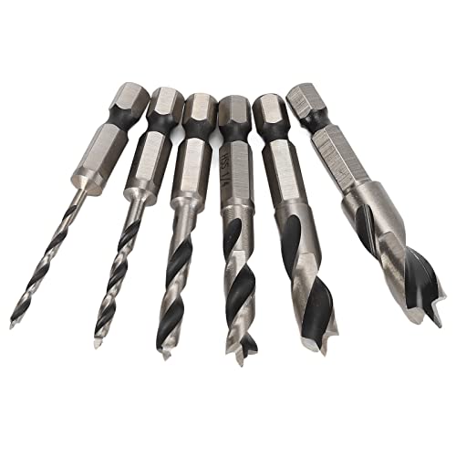 6 Stück 3-Punkt-Bohrer, Hochgeschwindigkeitsstahl-Zoll-Holzbohrer für die Holzbearbeitung von Ahorn 6 Stück 3-Punkt-Bohrer, Hochgeschwindigkeitsstahl-Zoll-Holzbohrer für die Holzbearbeitung von Ahorn von SUPYINI