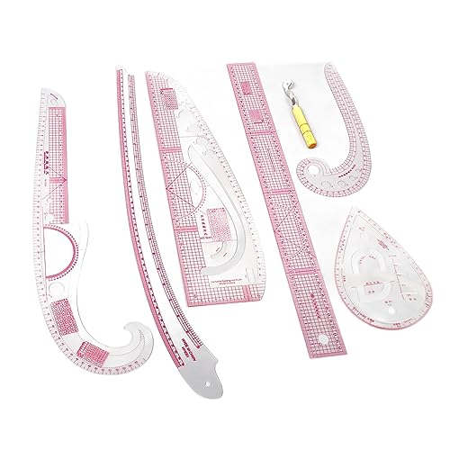 7pcs French Curve Lineal Set, Vollständige Nählinee mit Skala, Hohe Genauigkeitsinstrumente für Anfänger Schneidermusterherstellung, Ideales Werkzeug Zum Schneiden von Brettern 7pcs French Curve Lineal Set, Vollständige Nählinee mit Skala, Hohe Genauigkeitsinstrumente für Anfänger Schneidermusterherstellung, Ideales Werkzeug Zum Schneiden von Brettern von SUPYINI