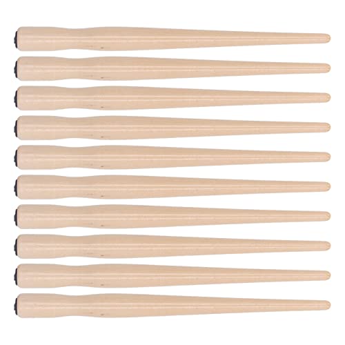 SUPYINI 10 PCs Bequemer Grip Smoother Hölzerner Comic -Stift -Nib -Halter, Multi -Purpor -Sandelholz -Nib -Stifthalter für Kunstmalerei, Englische Kalligraphie -Praxis (Holzfarbe) von SUPYINI