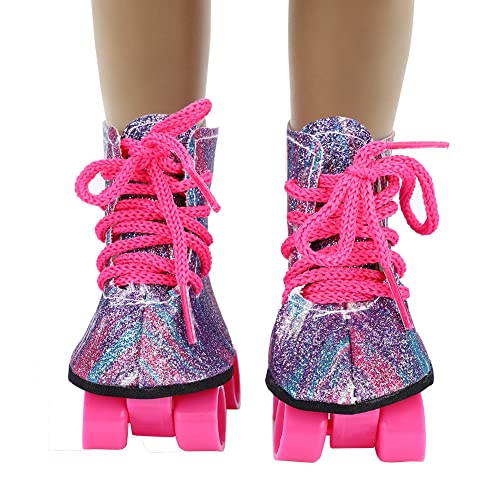 SUPYINI Mode Puppenwalzen -Skate -Schuhe für 18 -Zoll -Babypuppen, Leichte, Exquisites Erscheinungsbild, Geeignet für Puppen, Schönes Accessoire (Bunt) von SUPYINI