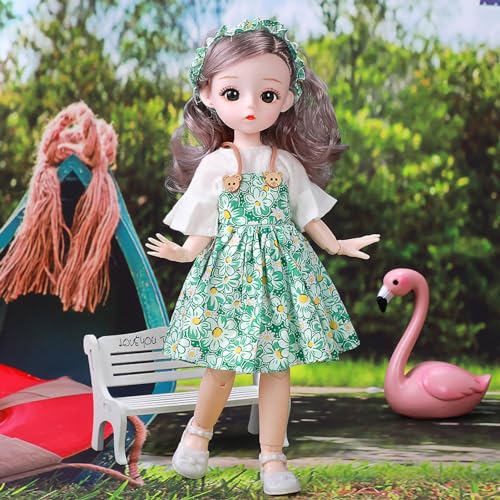 SUPYINI Nette Puppe, Schöne Modeduppe, Flexible Gelenke, Tiefe Große Augen, Exquisite Kleidung, Plastikmaterial, Mädchen ab 3 Jahren, Großartig für Geburtstag (Gewöhnlicher Typ) von SUPYINI