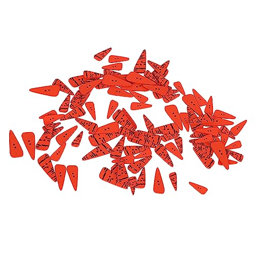 SUPYINI Orangefarbene Karottenknöpfe, 100 Stück, zum Basteln, niedlich, poliert, für Handyhüllen für Bilderrahmen (rechts) von SUPYINI
