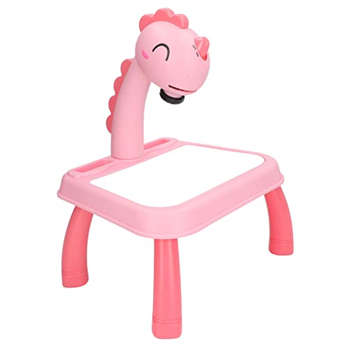 SUPYINI Tischset für Kinder, Zeichenprojektor, niedliches Dinosaurier-Design, Zeichen- und Zeichenspielzeug für Kinder (rosa Dinosaurier) von SUPYINI