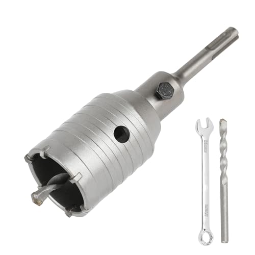 45MM Bohrkrone Set Mit SDS Plus Adapter 110mm Und Zentrierbohrer 2x8x110mm,Lochsäge 45mm Dosensenker Hohlbohrkrone,Bohrkrone Steckdose Für Mauerwerk Und Beton von SUQIN