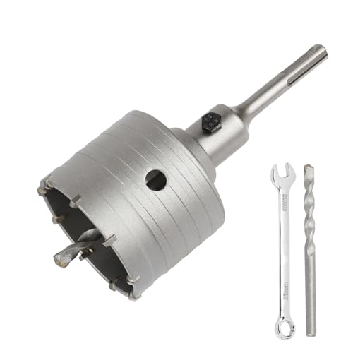 75MM Bohrkrone Set Mit SDS Plus Adapter 110mm Und Zentrierbohrer 2x8x110mm,Lochsäge 75mm Dosensenker Hohlbohrkrone,Bohrkrone Steckdose Für Mauerwerk Und Beton von SUQIN