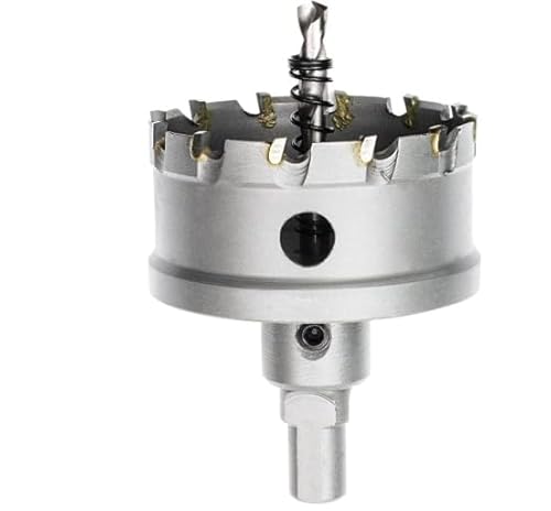 SUQIN 50mm Lochsäge Hartmetall-Bohrer,Hochwertiger TCT Lochschneider Mit Zentrierbohrer,Metall Lochsäge Bohrer für Löchern in Edelstahl, Eisen, Legierung, Holz, Kunststoff von SUQIN